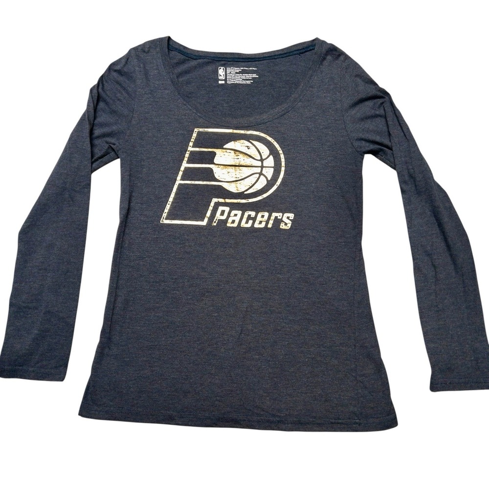 NBA Indiana Pacers Womens Medium Long Sleeve‎ Shirt NBA Basketball Boat Neck